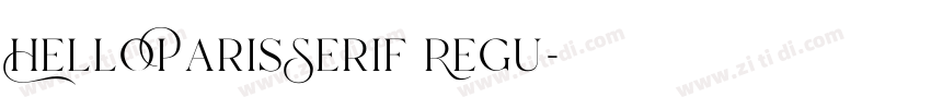 HelloParisSerif Regu字体转换